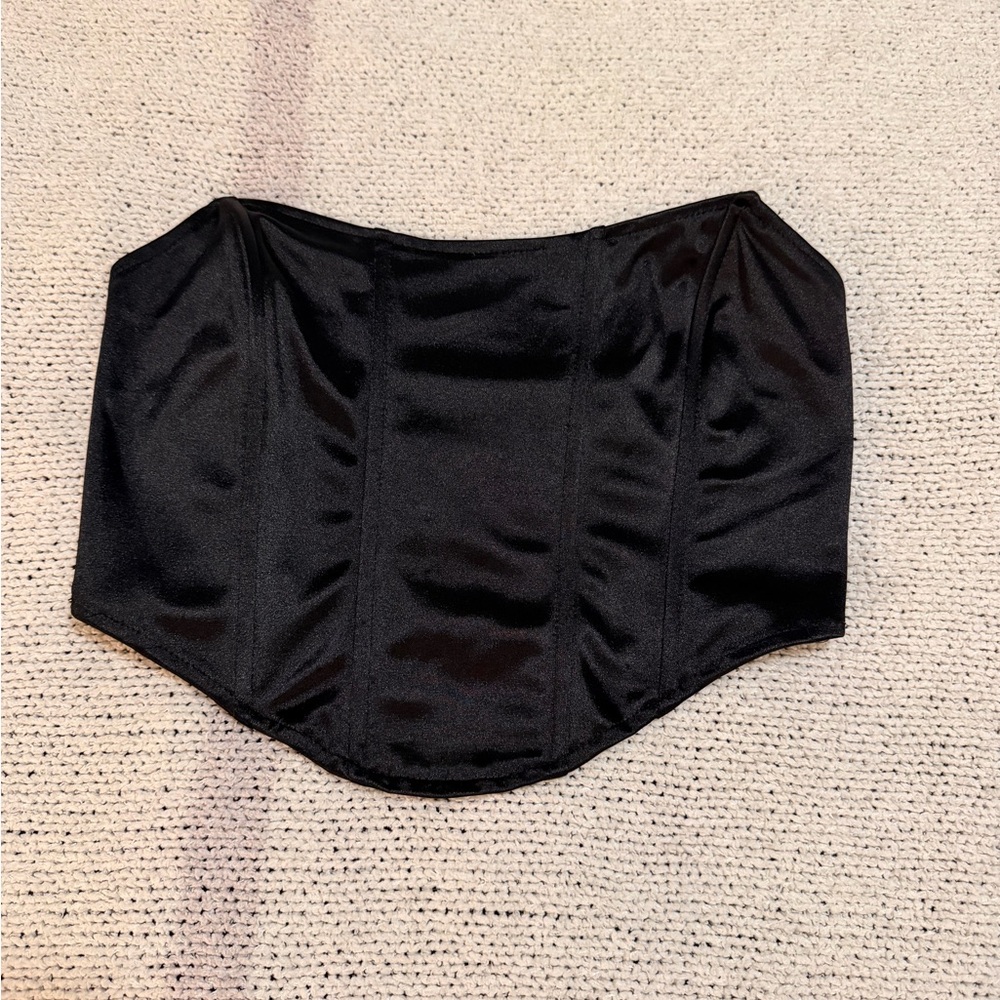 Black Corset Crop Top